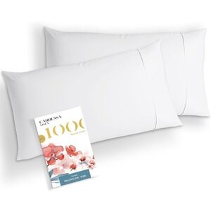 Carressa Linen 100% Egyptian Cotton Standard Pillow Cases Set of 2 - Luxury High